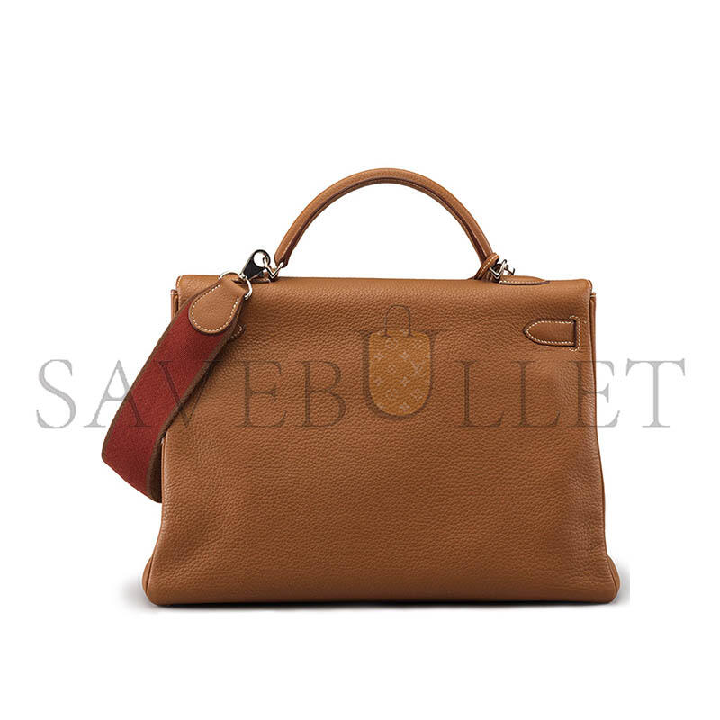 H**mes A GOLD CLEMENCE LEATHER AMAZON RETOURNE KELLY 40 BAG (40*28*15cm)